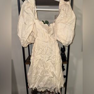 Vici Cream Puff Sleeve Dress